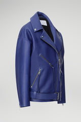 Gisele - Dark Indigo Leather Jacket