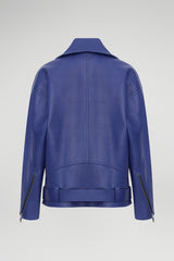 Gisele - Dark Indigo Leather Jacket