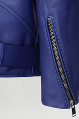 Gisele - Dark Indigo Leather Jacket