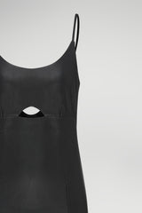 Lorianne - Black Leather Dress