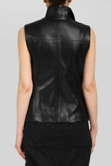 VSP - Sage - Black Leather Vest