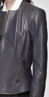VSP - Lola - Anthracite Leather Jacket