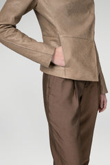 VSP - Dark Beige Leather Jacket