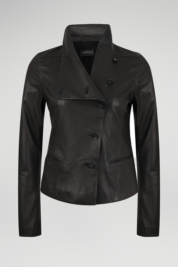 Terra - Black Leather Jacket