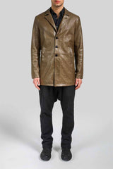 Bruno - Brown Tobacco Leather Coat