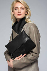 VSP - Black Leather Clutch