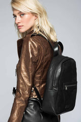 VSP - Black Leather Backpack