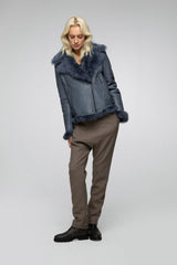 Indigo Shearling Jacket
