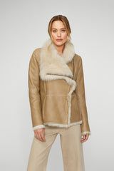 June - Sand Beige Shearling Jacket