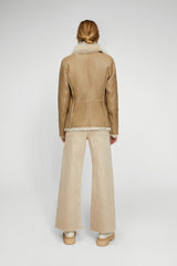 June - Sand Beige Shearling Jacket