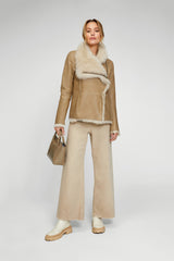 June - Sand Beige Shearling Jacket