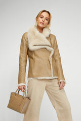 June - Sand Beige Shearling Jacket