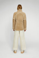 Meredith - Sand Beige Shearling Jacket