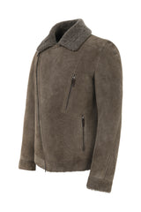 V S P - Grey Stone Shearling Jacket