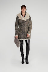 VSP - Green Shearling Coat