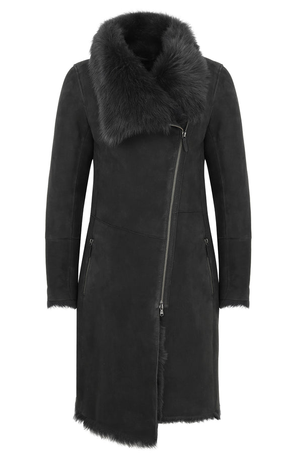 Valerie - Anthracite Shearling Coat