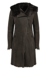 VSP - Brown Anthracite Shearling Coat