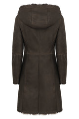VSP - Brown Anthracite Shearling Coat