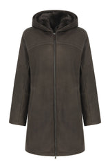 VSP - Josephine - Brown Anthracite Shearling Coat