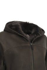 VSP - Josephine - Brown Anthracite Shearling Coat