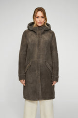 VSP - Adelyn - Grey Stone Shearling Coat