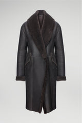 Murielle - Brown Bitter Shearling Coat