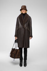 Murielle - Brown Bitter Shearling Coat