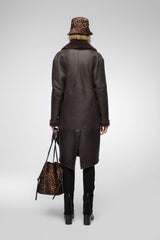 Murielle - Brown Bitter Shearling Coat
