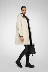 Cassia - White Shearling Coat