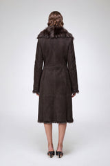 Mia - Brown Shearling Coat