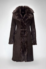 Mia - Brown Shearling Coat