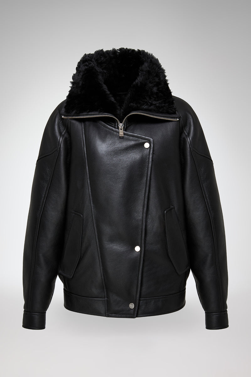 VSP - Sandie - Black Shearling Jacket