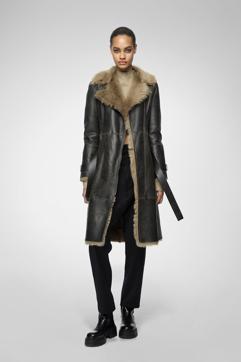 VSP - Lyza - Toscana Desert Beige Shearling Coat