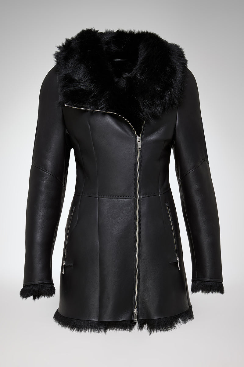 VSP - Mallory - Black Shearling Coat
