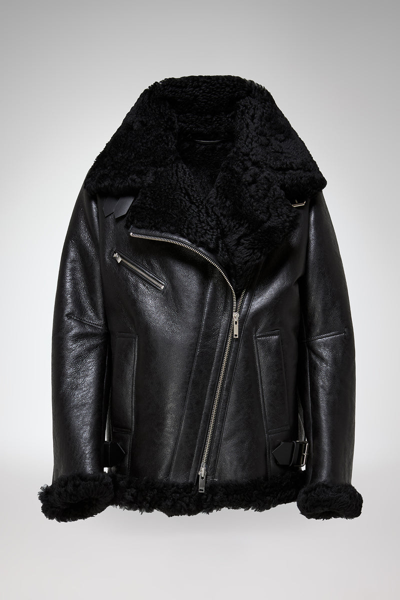 VSP - Antonella - Black Shearling Coat