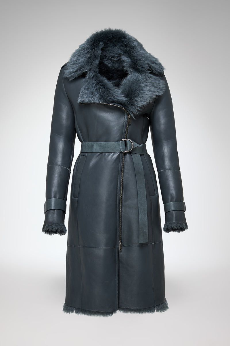 VSP - Lyza - Clotho Indigo Shearling Coat
