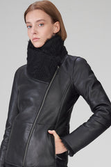 Cyrine - Black Shearling Jacket