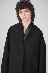 Crystal - Manteau en laine noir