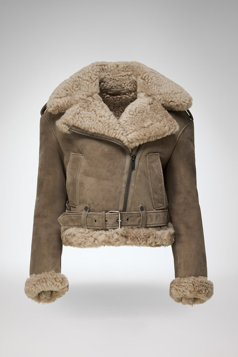 Tierra - Anthracite Shearling Jacket