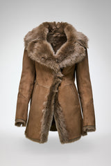 Tyra - Olive Shearling Coat