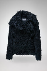 Cecilia - Black Shearling Coat
