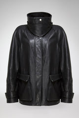 Naomi - Black Leather Coat
