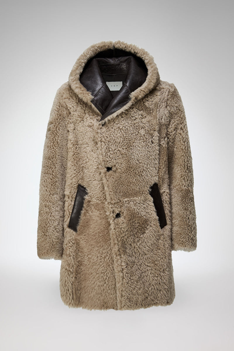 Fabiana - Stone Shearling Coat