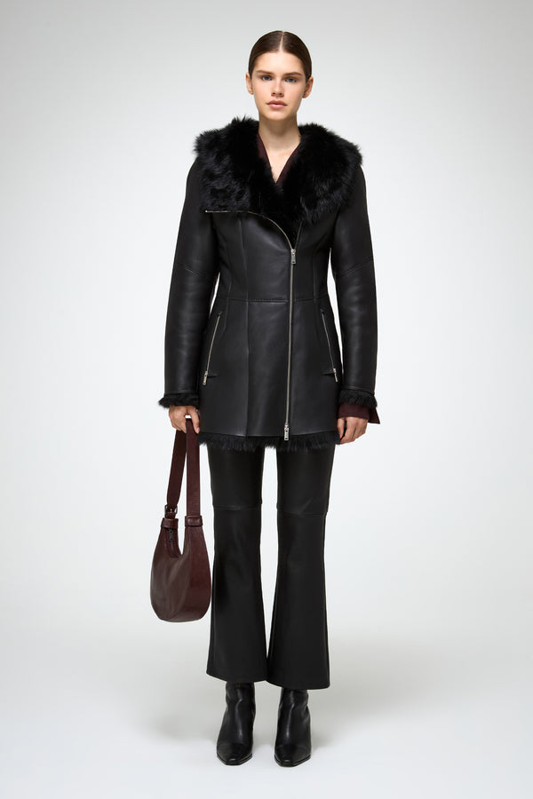 VSP - Mallory - Black Shearling Coat