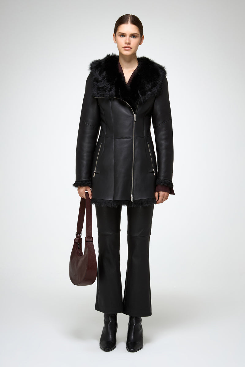 VSP - Mallory - Black Shearling Coat