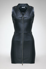 Bruna - Black Leather Dress