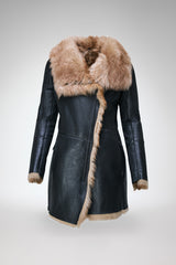 Aline - Sand Shearling Coat