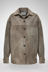 Nora - Grey Leather Jacket