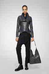 Ella - Anthracite Leather Jacket