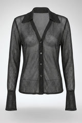 Teresa - Black Cotton Shirt